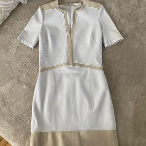 Helmut Lang Lambskin leather accented dress